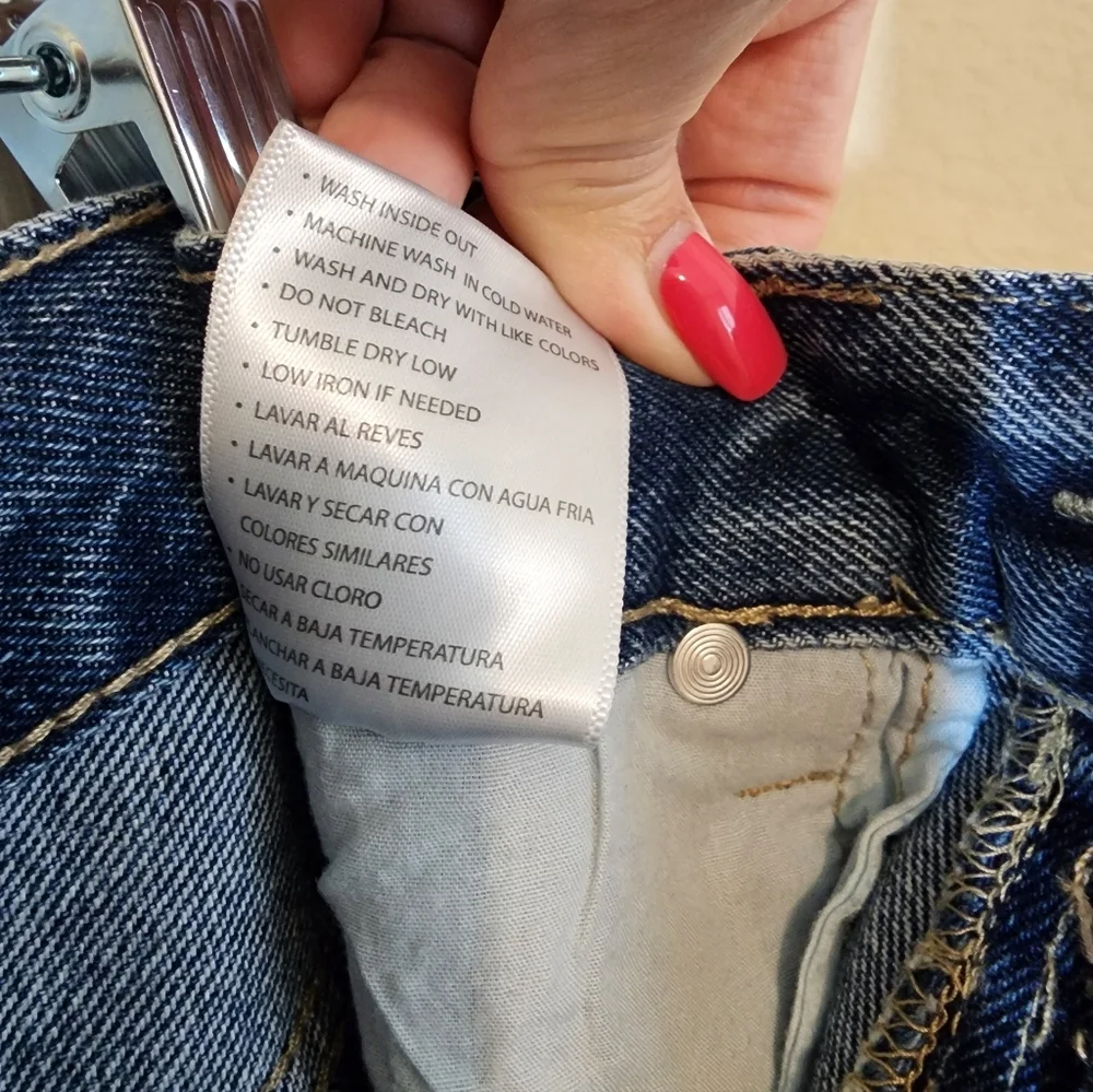 KanCan Denim Skirt with Front Slit – High Rise Blue Jean | Size Medium